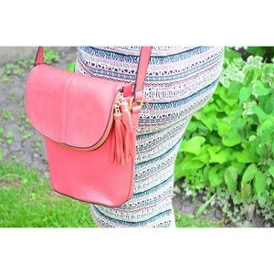 Coral, Crossbody, Foldover Purse